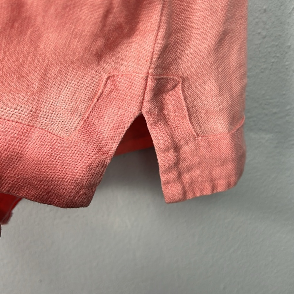 Ivy Jane Linen Pink Sleeveless V-Neck Top Medium - Picture 5 of 7